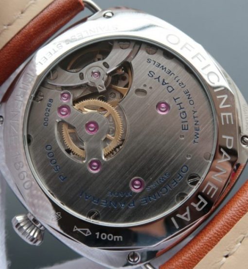 Replica Panerai XF Radiomir PAM609 Brown Leather Strap P5000 - Image 6