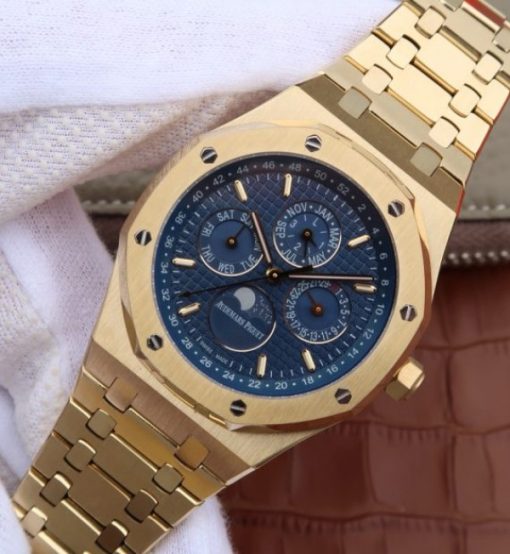 Replica Audemars Piguet JF Royal Oak 41mm 26574 YG Blue Textured Dial A5134 - Image 2
