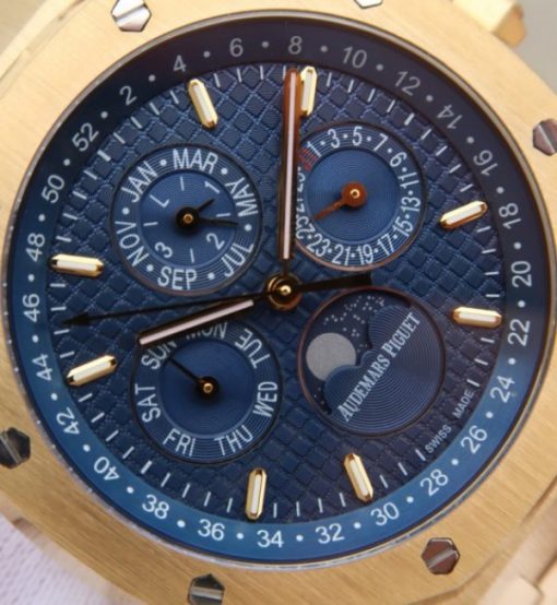 Replica Audemars Piguet JF Royal Oak 41mm 26574 YG Blue Textured Dial A5134 - Image 3