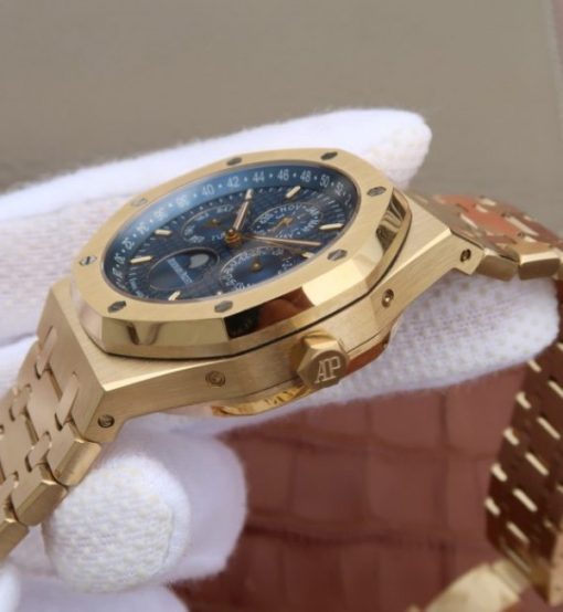 Replica Audemars Piguet JF Royal Oak 41mm 26574 YG Blue Textured Dial A5134 - Image 8