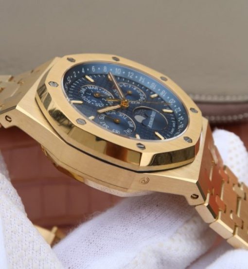 Replica Audemars Piguet JF Royal Oak 41mm 26574 YG Blue Textured Dial A5134 - Image 9