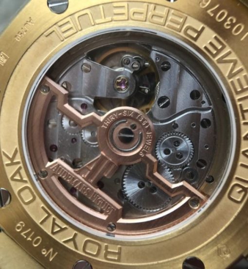 Replica Audemars Piguet JF Royal Oak 41mm 26574 YG Blue Textured Dial A5134 - Image 13