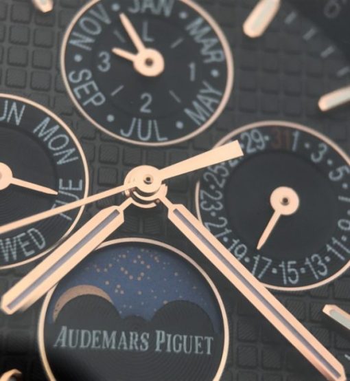 Replica Audemars Piguet JF Royal Oak 41mm 26574 RG Black Textured Dial A5134 - Image 7