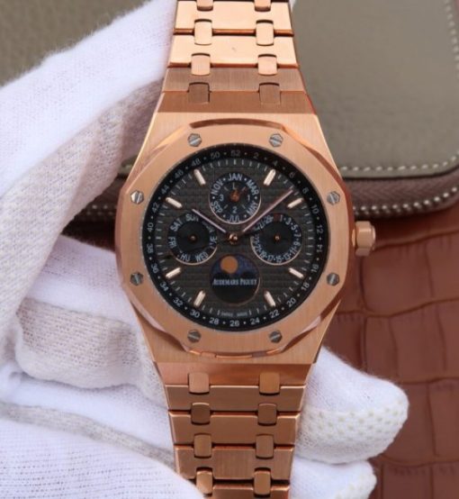 Replica Audemars Piguet JF Royal Oak 41mm 26574 RG Black Textured Dial A5134