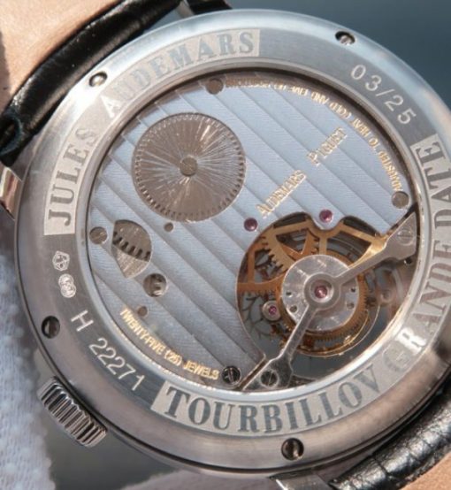Replica Audemars Piguet TF Jules Tourbillon SS Big Date Black Dial - Image 5