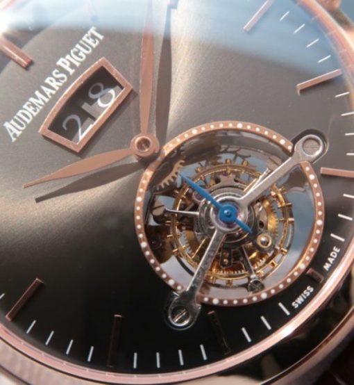 Replica Audemars Piguet TF Jules Tourbillon RG Big Date Gray Dial - Image 2