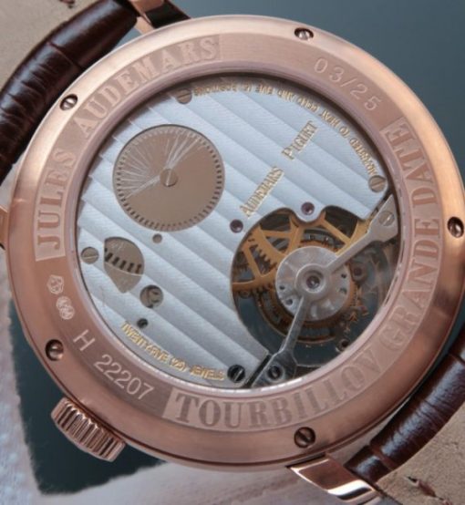 Replica Audemars Piguet TF Jules Tourbillon RG Big Date White Dial - Image 5