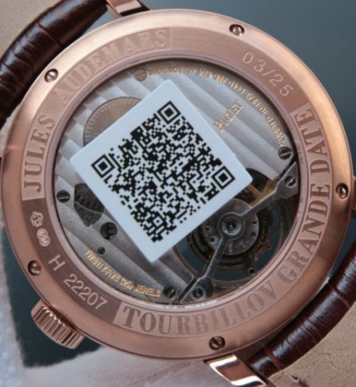 Replica Audemars Piguet TF Jules Tourbillon RG Big Date White Dial - Image 6