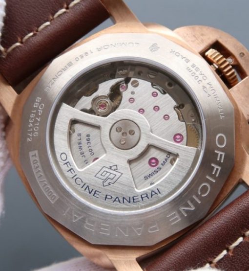 Replica Panerai XF Luminor 1950 PAM671 Bronzo Blue Dial - Image 6
