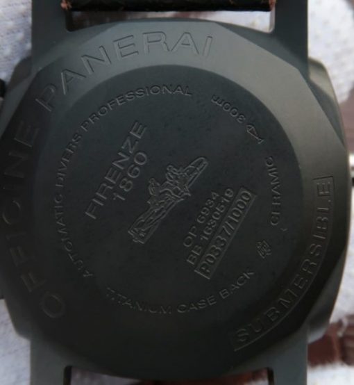Replica Panerai XF PAM508 Real Ceramic Black Distressed Calfskin Strap - Image 4