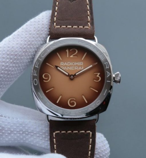 Replica Panerai SF Radiomir PAM687 Brown Dial Leather Strap P.3000