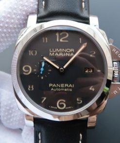 Replica Panerai ZF Luminor 1950 PAM1359 Black Dial Leather Strap
