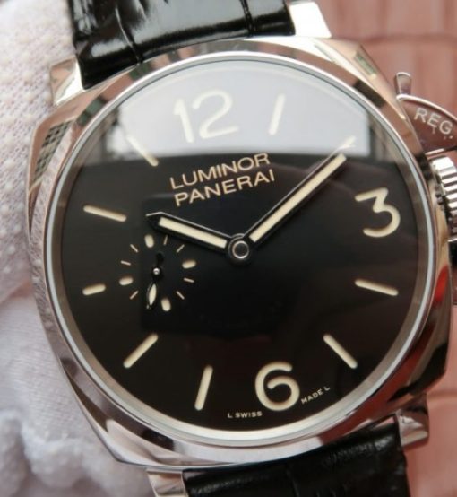 Replica Panerai Luminor Due 3 Days PAM676 Black Leather Strap P.1000 - Image 3