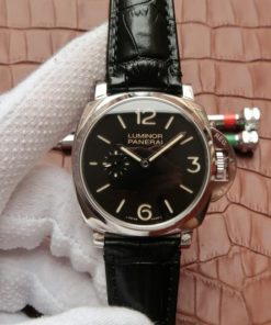 Replica Panerai Luminor Due 3 Days PAM676 Black Leather Strap P.1000