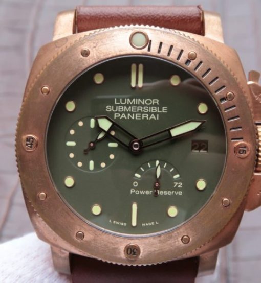 Replica Panerai XF PAM507 Bronzo Luminor Submersible Leather Strap A23J - Image 3