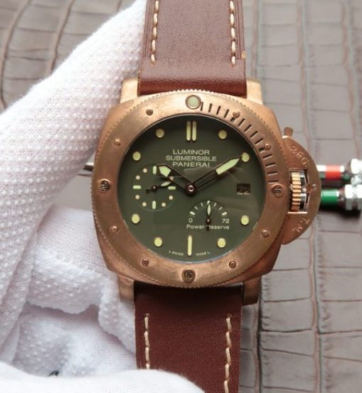 Replica Panerai XF PAM507 Bronzo Luminor Submersible Leather Strap A23J