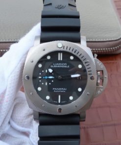 Replica Panerai ZF PAM1305 Titanium Black Dial Rubber Strap P.9010