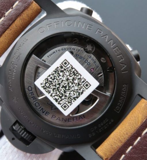 Replica Panerai XF PAM580 Real Ceramic Black Dial Asso Strap P.9100 - Image 6