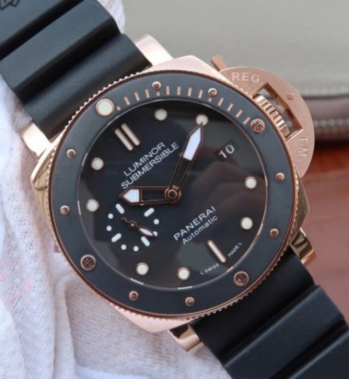 Replica Panerai ZF Luminor Submersible PAM684 RG Rubber Strap P.9010 - Image 2