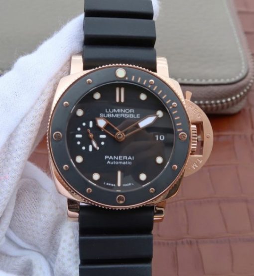 Replica Panerai ZF Luminor Submersible PAM684 RG Rubber Strap P.9010