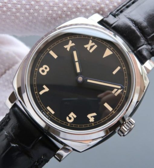 Replica Panerai XF PAM718 Black California Dial Black Leather Strap P.1000 - Image 2