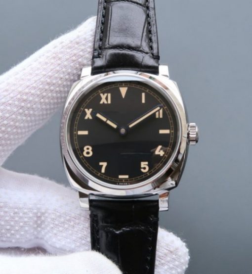 Replica Panerai XF PAM718 Black California Dial Black Leather Strap P.1000