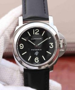 Replica Panerai XF PAM000 Black Dial Black Leather Strap A6497