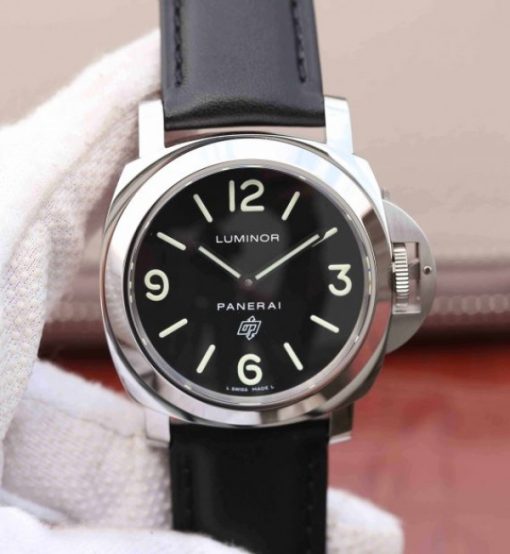 Replica Panerai XF PAM000 Black Dial Black Leather Strap A6497