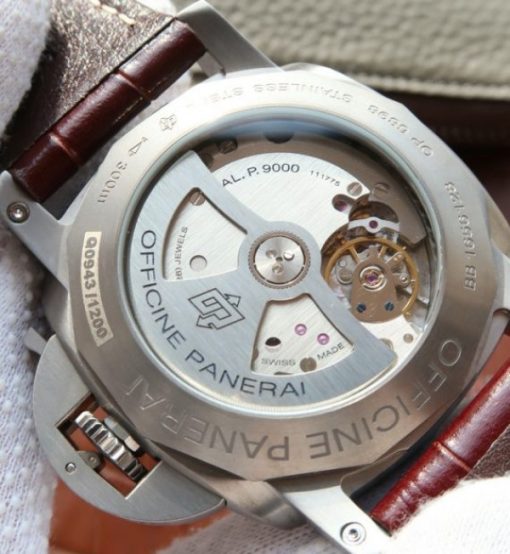 Replica Panerai VSF PAM351 Titanium Brown Leather Strap P.9000 - Image 7