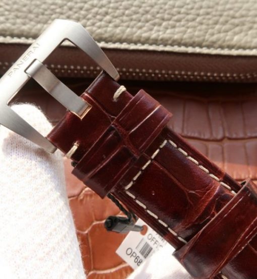 Replica Panerai VSF PAM351 Titanium Brown Leather Strap P.9000 - Image 8