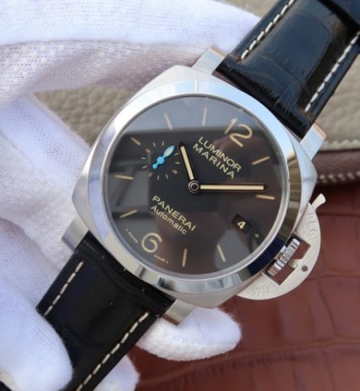 Replica Panerai ZF PAM1392 Black Dial Black Leather Strap P9010 - Image 2