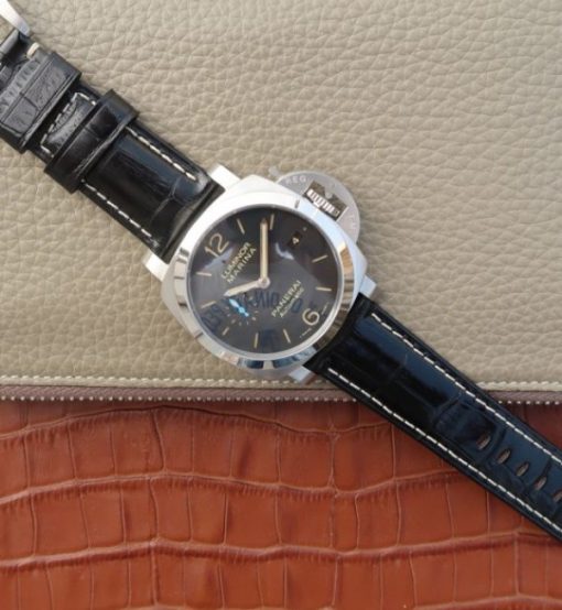 Replica Panerai ZF PAM1392 Black Dial Black Leather Strap P9010 - Image 8