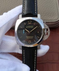 Replica Panerai ZF PAM1392 Black Dial Black Leather Strap P9010
