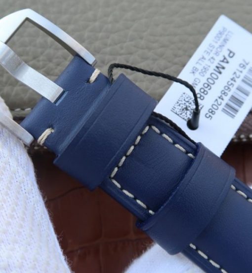 Replica Panerai VSF PAM688 Blue Dial Blue Leather Strap P.9001 Super Clone - Image 7