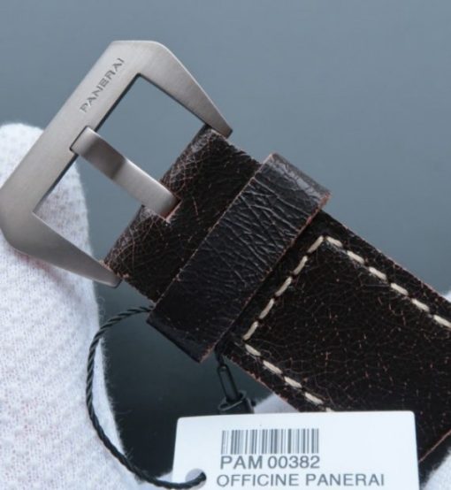 Replica Panerai VSF PAM382 Bronzo Brown Distressed Calfskin Strap Super Clone - Image 7