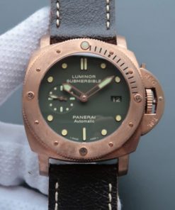 Replica Panerai VSF PAM382 Bronzo Brown Distressed Calfskin Strap Super Clone