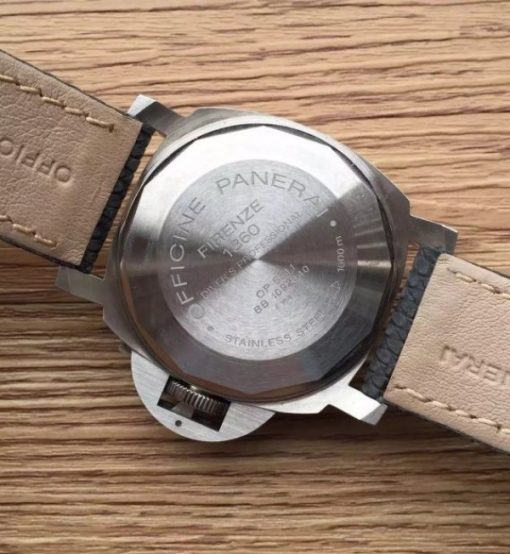 Replica Panerai Luminor Submersible PAM087 Blue Dial Leather Strap A7750 - Image 5