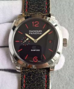 Replica Panerai N PAM514 Bamford Engraved Case Black Dial 7750