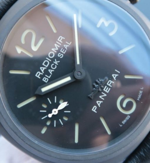 Replica Panerai XF PAM292 Real Ceramic Black Leather Strap A6497 - Image 2