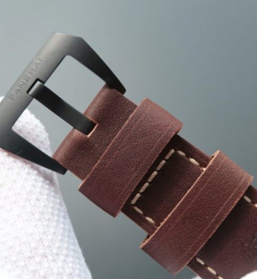 Replica Panerai SF PAM577 Thick Brown Leather Strap P.3000 Super Clone - Image 7