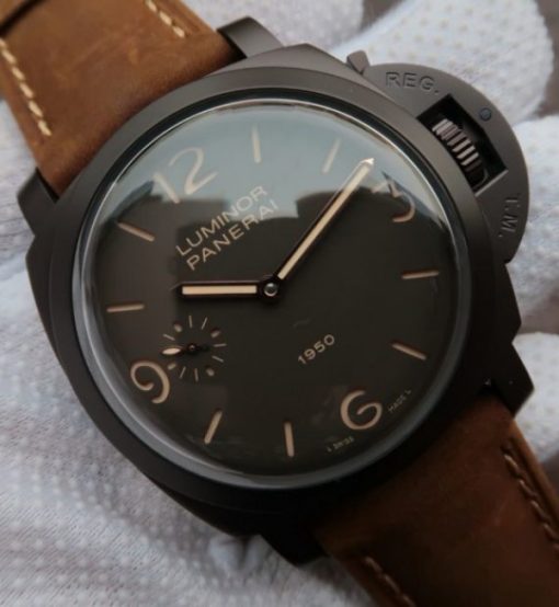 Replica Panerai XF PAM375 Brown Dial Brown Asso Strap P3000 - Image 2