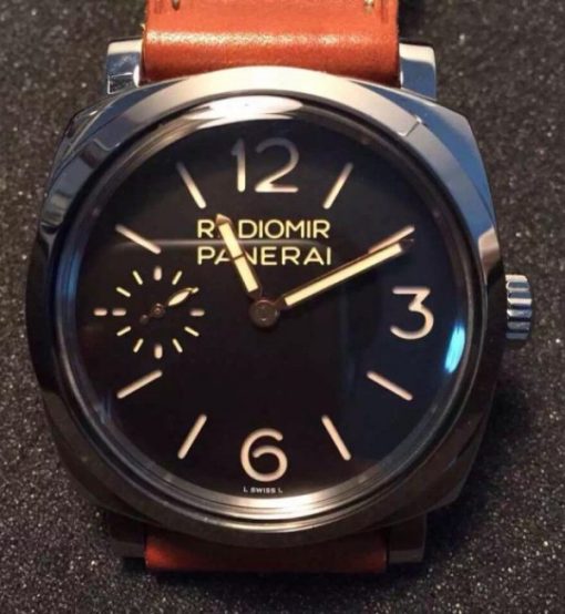 Replica Panerai Radiomir PAM399 Brown leather strap