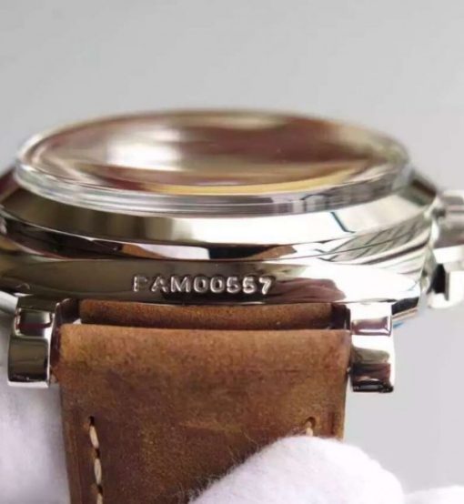 Replica Panerai PAM557 Black Dial Brown Asso Strap P.3000 Super Clone - Image 3