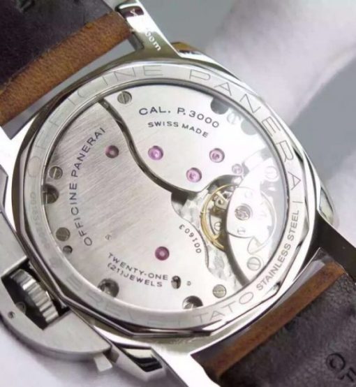 Replica Panerai PAM557 Black Dial Brown Asso Strap P.3000 Super Clone - Image 6