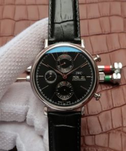 Replica IWC V6 IW391008 Portofino Chronograph Black Dial A7750