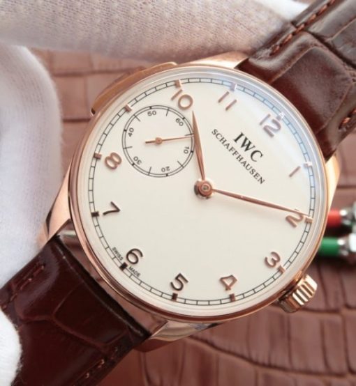 Replica IWC YLF Portuguese YG IW5242 White Dial A95290 - Image 6