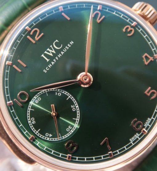 Replica IWC YLF Portuguese RG IW5242 Green Dial Gold Makers - Image 2
