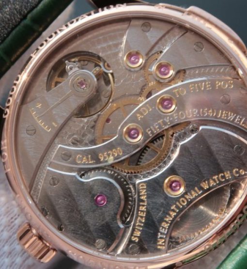 Replica IWC YLF Portuguese RG IW5242 Green Dial Gold Makers - Image 5