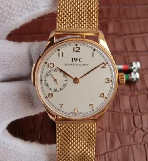 Replica IWC YLF Portuguese IW5242 RG Mesh Bracelet A52010