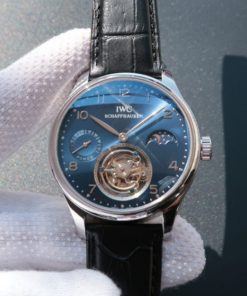 Replica IWC Portuguese Tourbillon Power Reserve Moonphase Blue Dial